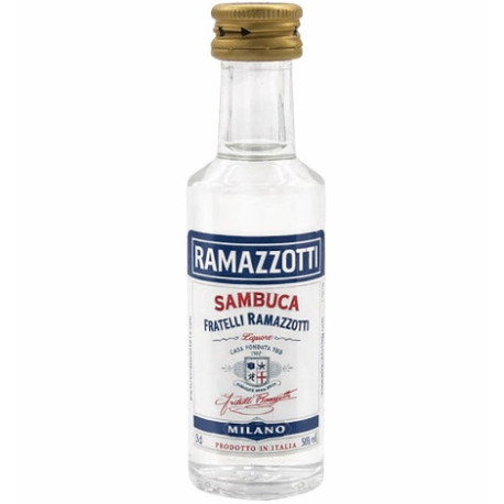 Sambuca Ramazzotti Mignon 3cl in Vetro – Liquore all'Anice Stellato ed Erbe 38%