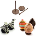 Base con Piolo in Plastica (2 Pz) Silikomart – Supporto per Alberi e Uova 3D
