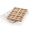 Kit Blocco T Chocado Silikomart – Stampo Tritan + Silicone per 6 Tavolette di Cioccolato Quadrate Ripiene 75×75×H16mm