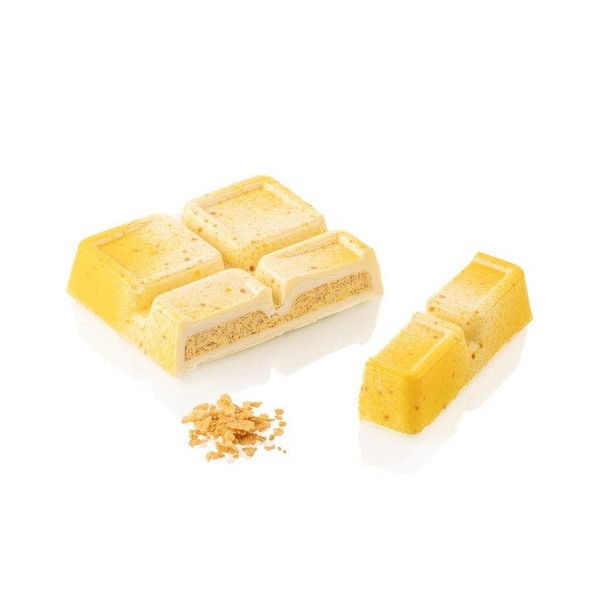 Kit Blocco T: stampo in Tritan + stampo in silicone per 6 Tavolette di Cioccolato Blocco  con quadri ripieni da Silikomart
