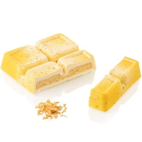 Kit Blocco T: stampo in Tritan + stampo in silicone per 6 Tavolette di Cioccolato Blocco  con quadri ripieni da Silikomart
