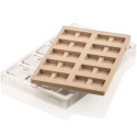 Kit Blocco B Chocado Silikomart – Stampo Tritan + Silicone per 10 Barrette di Cioccolato Ripiene