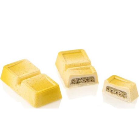 Kit Blocco B Chocado Silikomart – Stampo Tritan + Silicone per 10 Barrette di Cioccolato Ripiene