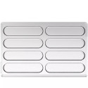 Kit Bar Sisma Silikomart: stampo Tritan con stampo silicone per 8 barrette cioccolato ripiene