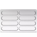 Kit Bar Sisma Silikomart: stampo Tritan con stampo silicone per 8 barrette cioccolato ripiene