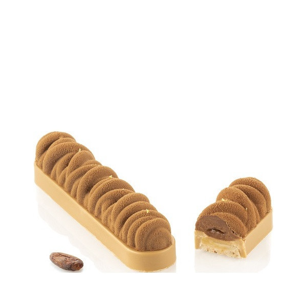 Kit Bar Magma Chocado Silikomart: Stampo Tritan + Silicone per 8 Barrette Cioccolato Ripiene