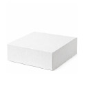 Scatola Bassa per Crostate e Torte Moderne – 24,5×24,5×h6cm – Cartoncino Telato Bianco Decora