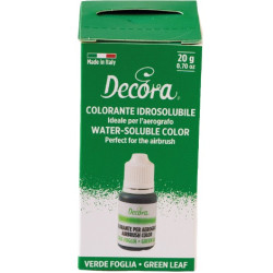 Colorante Idrosolubile Liquido Verde Foglia Decora (20g) – Ideale per l'Uso con Aerografo