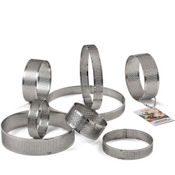Sagoma Microforata Cerchio in Acciaio Inox Decora (Ø15/24cm) – Anello per Crostate Tonde (H2/3,5cm)