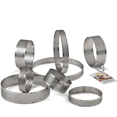 Sagoma Microforata Cerchio in Acciaio Inox Decora (Ø15/24cm) – Anello per Crostate Tonde (H2/3,5cm)