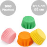 Pirottini Mini Bon Bon Colori Assortiti in Carta Forno (Ø2×H1,5cm) – Per Dolcetti e Confetti (1000 Pz)