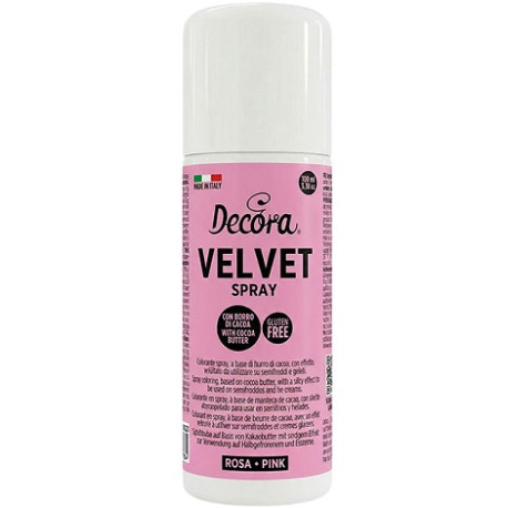 Velvet Spray Rosa 100ml Decora – Colorante Alimentare Effetto Velluto per Semifreddi e Gelati
