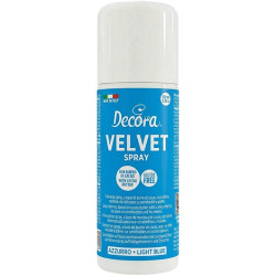Velvet Spray Azzurro 100ml Decora – Colorante Alimentare Effetto Velluto per Semifreddi e Gelati