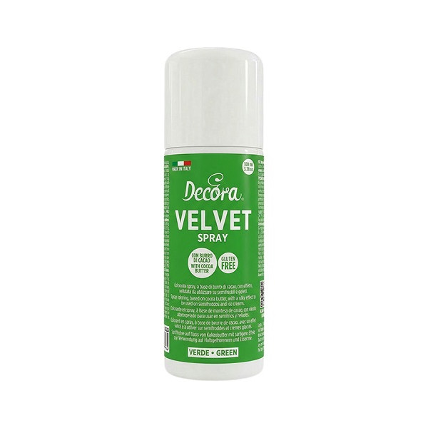 Velvet Spray Verde 100ml Decora – Colorante Alimentare Effetto Velluto per Semifreddi e Gelati