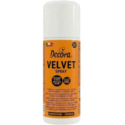 Velvet Spray Arancione 100ml Decora – Colorante Alimentare Effetto Velluto per Semifreddi e Gelati