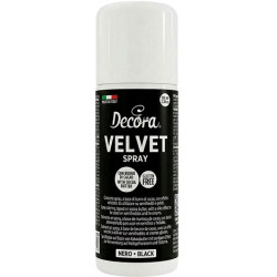 Velvet Spray Nero 100ml Decora – Colorante Alimentare Effetto Velluto per Semifreddi e Gelati