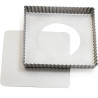 Stampo Crostata Quadrata con Fondo Mobile Decora – Acciaio Antiaderente (21×21×H3,5cm)