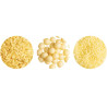 Decora Sprinkles Set Decor Mix Giallo Perlato (85g) | 3 Tipi di Decorazioni: Perle, Perline e Bastoncini