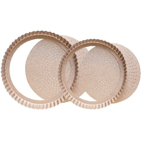 Decora Stampo Tondo Microforato (Ø20/25/30cm) – Fondo Mobile Antiaderente Rose Gold Line