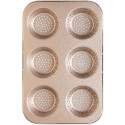 Stampo Coppette Microforato Rose Gold Line – 4 Cavità Ø6–9 cm ed alte 3 cm