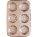 Stampo Coppette Microforato Rose Gold Line – 4 Cavità Ø6–9 cm ed alte 3 cm