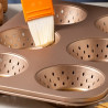 Stampo Coppette Microforato Rose Gold Line – 4 Cavità Ø6–9 cm ed alte 3 cm