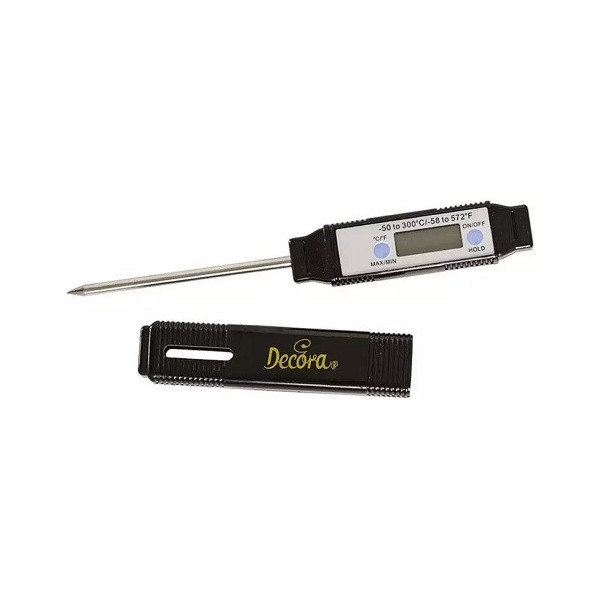 Termometro Digitale Decora (-50°/+300°C) – Con Sonda in Acciaio Inox (7cm)
