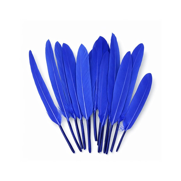 20 Piume d’Oca Blu 8–15 cm – Decorazioni Eleganti per Party e Feste
