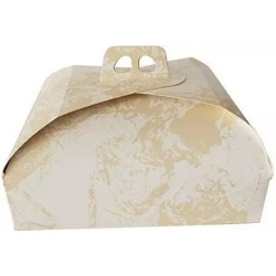 Scatola Porta Torte 36×36cm in Cartoncino – Con Manico, Bianca