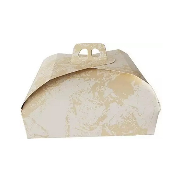 Scatola Porta Torte 36×36cm in Cartoncino – Con Manico, Bianca
