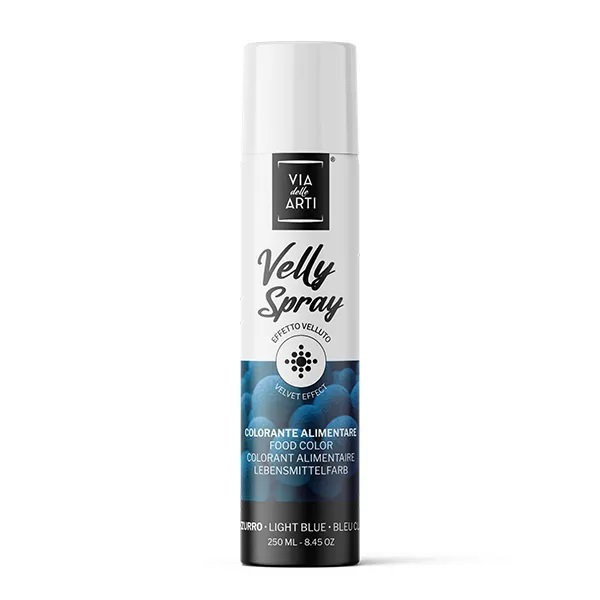 Colorante Alimentare Spray Azzurro Vellutato (250ml) | Via delle Arti (Velly Light Blue)