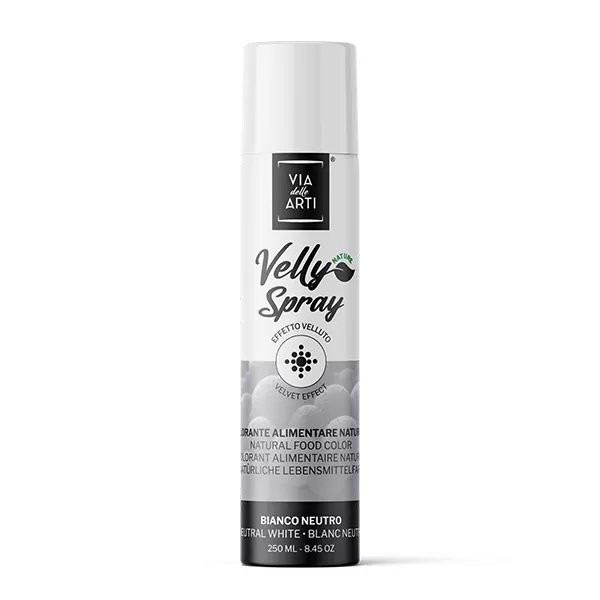 Colorante Alimentare Spray Bianco Nutro Vellutato (250ml) | Via delle Arti (Velly Natural White)