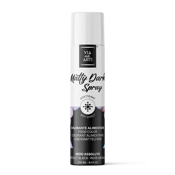 Matty Dark Black Via delle Arti (250ml) – Colorante Alimentare Spray Nero Assoluto