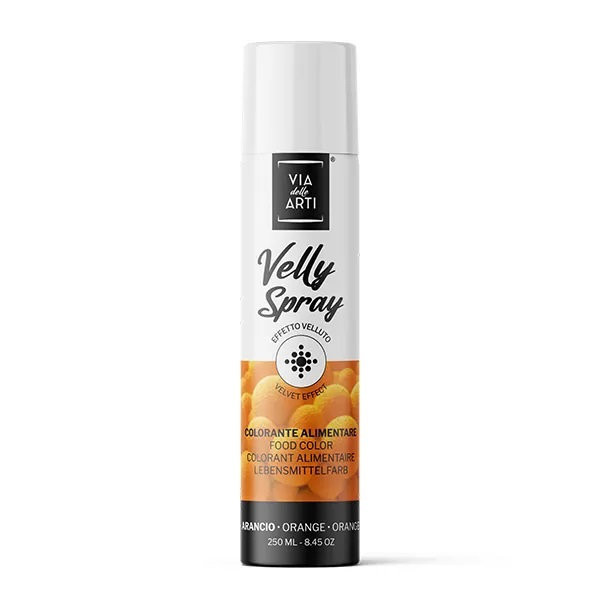 Colorante Alimentare Spray Arancione Vellutato (250ml) | Via delle Arti (Velly Orange)