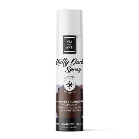 Matty Dark Brown Via delle Arti (250ml) – Colorante Alimentare Spray Marrone Scuro