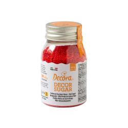 Perline di Zucchero Rosse Ø1,5mm Decora (100g) | Decorazioni per Dolci, Torte e Dessert