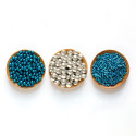 Decora Sprinkles Set Decor Mix Argento e Azzurro (85 g) | 3 Tipi di Decorazioni: Lenti al Cioccolato, Perline e Bastoncini
