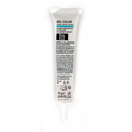 Gel Color Light Blue i78-Silikomart (15g) – Colorante Alimentare in Gel Azzurro per Pasta di Zucchero e Glassa a Specchio