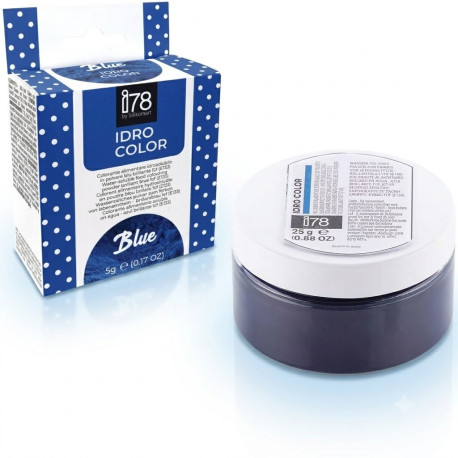 Idro Color Blu i78-Silikomart (5/25g) – Colorante Alimentare Idrosolubile in Polvere per Impasti, Creme, Glasse e Gelati