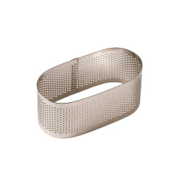 Sagoma Microforata Viennoiserie Ovale Decora – Acciaio Inox 12×5×H4,5 cm