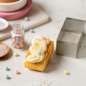 Sagoma Microforata Viennoiserie Rettangolo Decora – Acciaio Inox 12×5×H4,5 cm