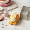 Sagoma Microforata Viennoiserie Rettangolo Decora – Acciaio Inox 12×5×H4,5 cm