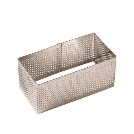 Sagoma Microforata Viennoiserie Rettangolo Decora – Acciaio Inox 12×5×H4,5 cm