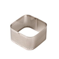 Sagoma Microforata Viennoiserie Quadrato Decora – Acciaio Inox 8×8×H4,5 cm