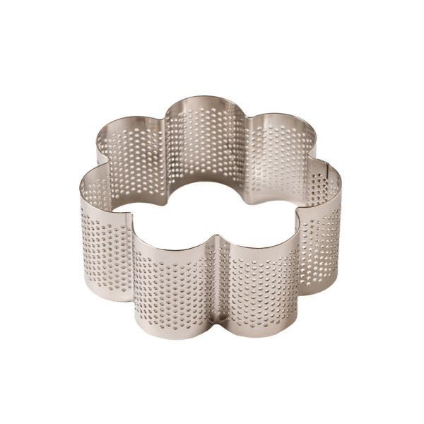 Sagoma Microforata Fiore per Viennoiserie Decora – Acciaio Inox Ø10×H4,5 cm