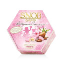 Crispo Snob Lieto Evento Nascita Bambina, astuccio rosa da 500 g di confetti incartati singolarmente