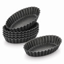 Vespa Formine Brioche Ovali – Stampi Antiaderenti per Budini e Tortini 11×7,5×H2,3 cm, 6 Pezzi