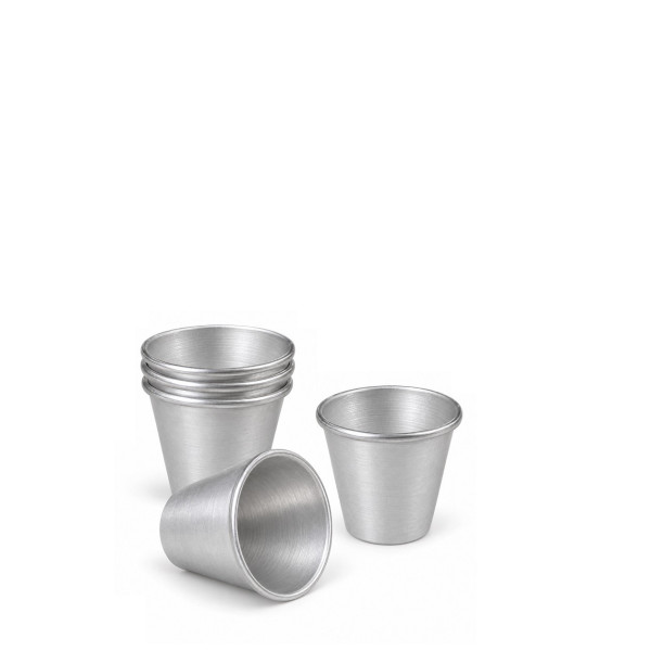Linea Liotti Formine Babà Mignon – 5 Stampi in Alluminio Ø3,5×H4 cm