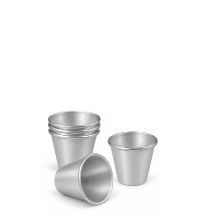 Linea Liotti Formine Babà Mignon – 5 Stampi in Alluminio Ø3,5×H4 cm