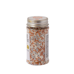 Decora Sprinkles Mix Perline Oro e Bianco 80 g – Decorazioni di Zucchero per Dolci e Biscotti
